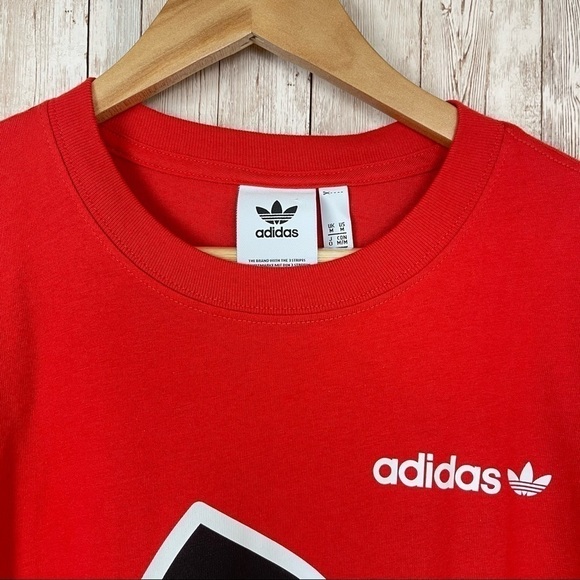 Adidas Originals Oversized Shadow Trefoil Short Sleeve Shirt Size Medium Men - Picture 3 of 11